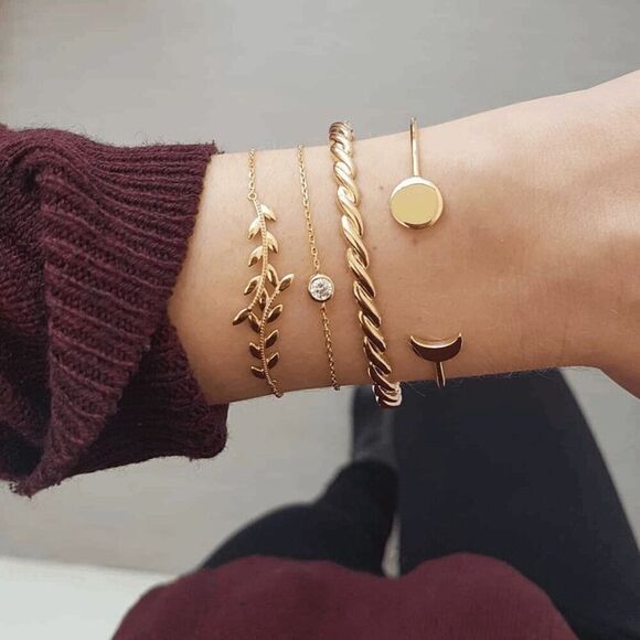 2/$21 Ladies Trendy Bangle Bracelet Set - Picture 1 of 7